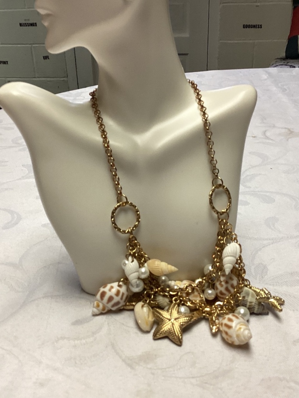 Sea Shell necklace funky n loaded with charm.